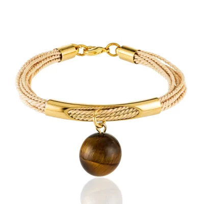 Pulseira bola com palha de buriti