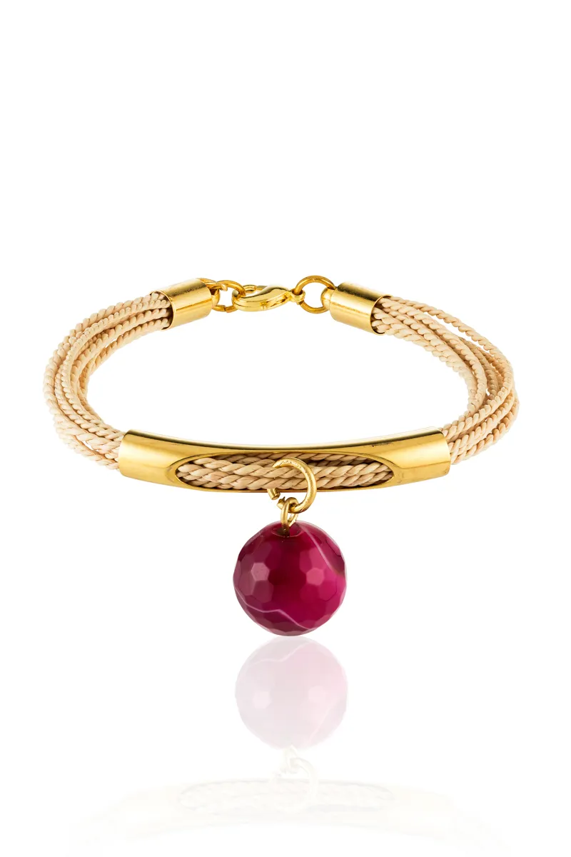 Pulseira bola com palha de buriti - Image 2