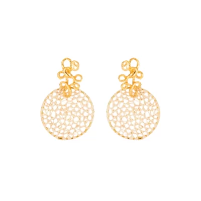 Brinco círculo crochet