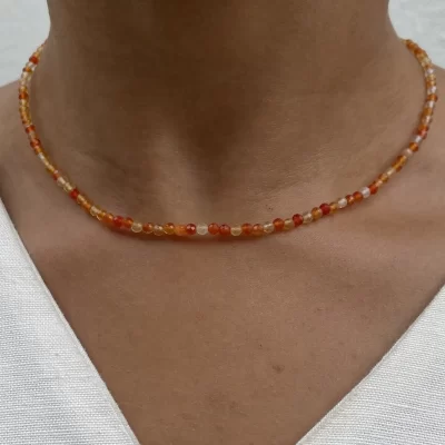 Chockers em prata pedras naturais