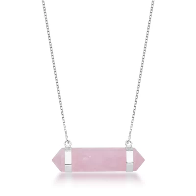 Colar prata com pedras naturais